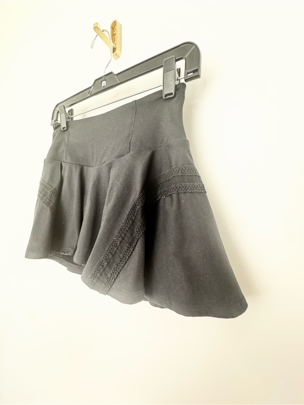 FP Movement Free People Black Flared Skort Small Lace Athletic Tennis